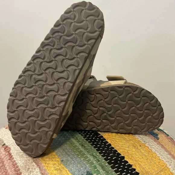 Brand: Birkenstock | Camo Print Leather Sandals - Picture 7 of 7